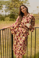 Eberjey x Lily Aldridge Inez Washable Silk Printed Robe