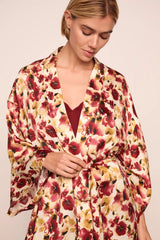 Eberjey x Lily Aldridge Inez Washable Silk Printed Robe
