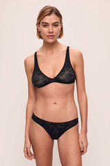 Soft Stretch Recycled Lace Plunge Bralette