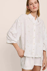 Relaxed Linen Blend Top