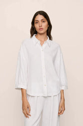 Relaxed Linen Blend Top