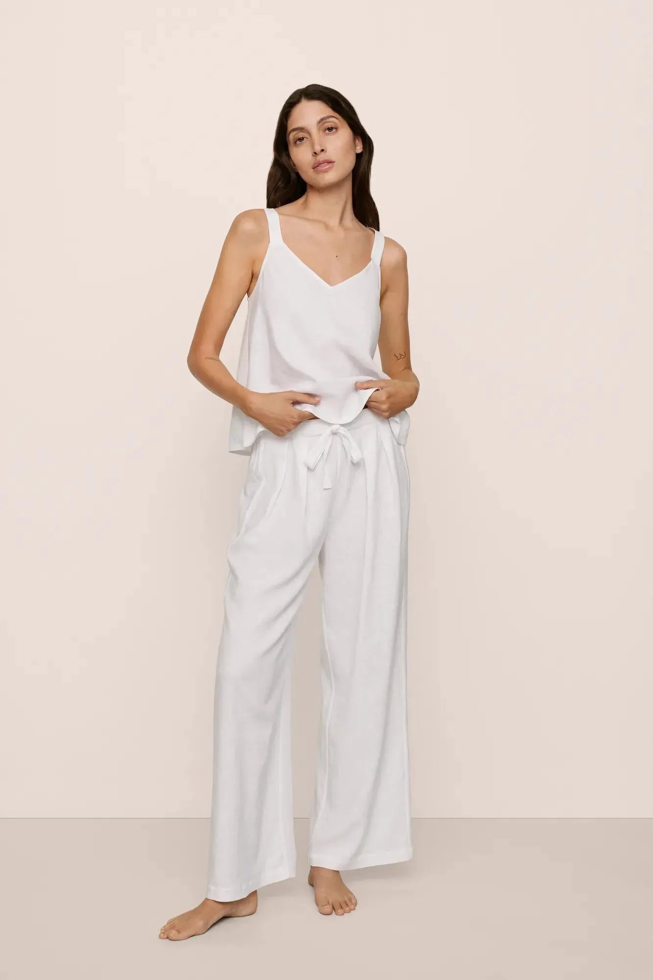 Linen Blend V-Neck Cami