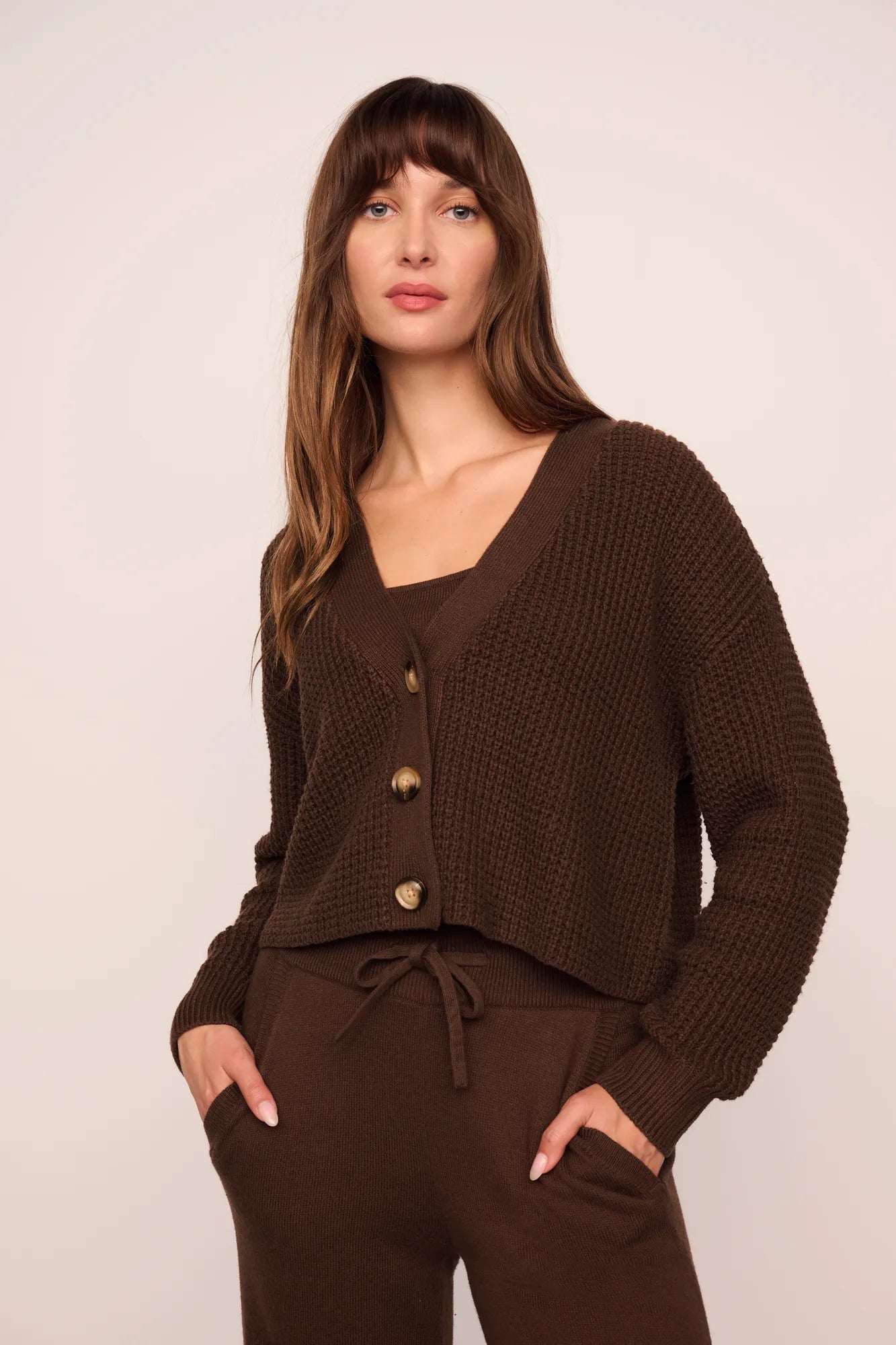 Recycled Cropped Cardigan Sweater
