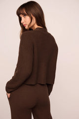 Recycled Cropped Cardigan Sweater