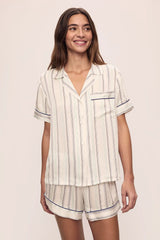 Inez Washable Silk Printed Short Pajama Set