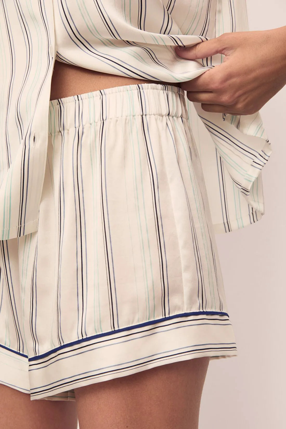 Inez Washable Silk Printed Short Pajama Set