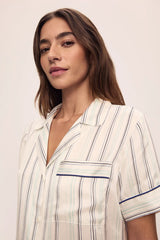 Inez Washable Silk Printed Short Pajama Set