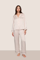 Inez Washable Silk Long Pajama Set