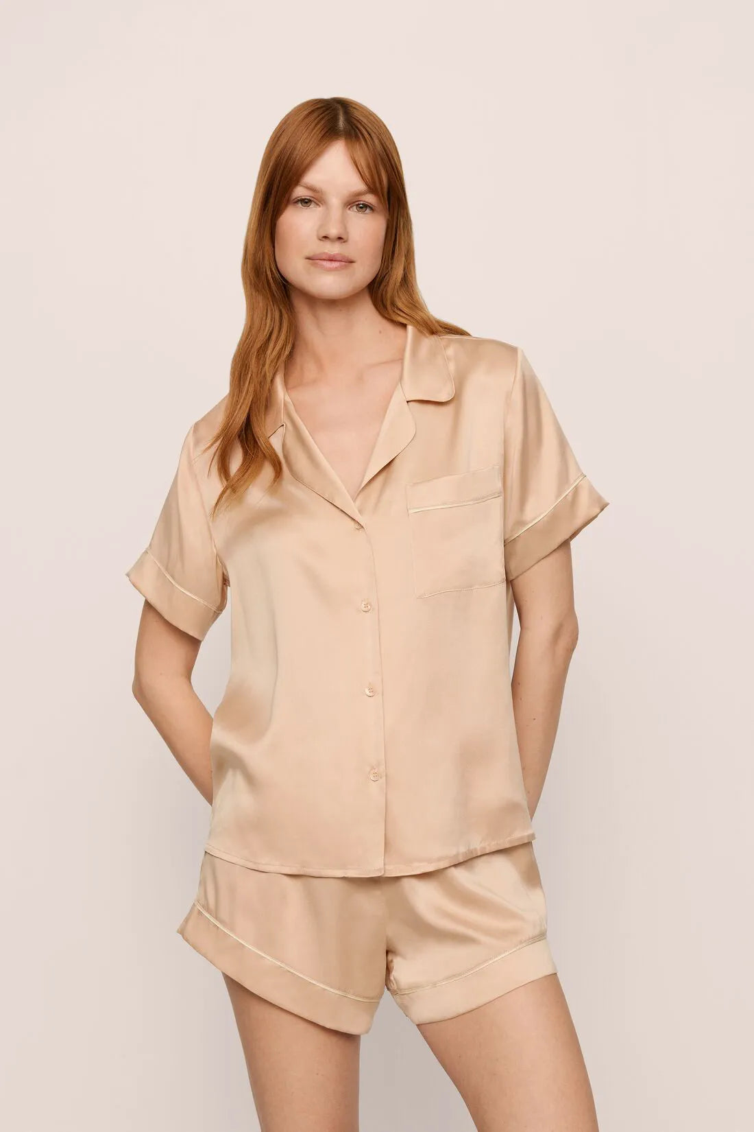 Inez Washable Silk Short Pajama Set