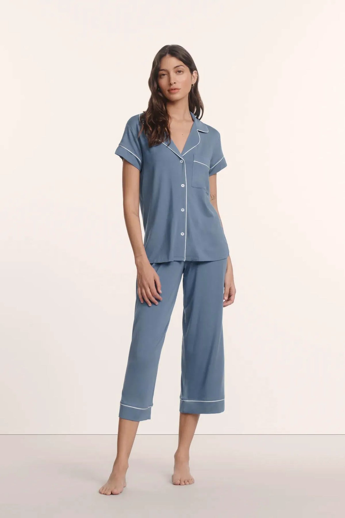 Gisele TENCEL™ Modal Cropped Pajama Set with Short Sleeves