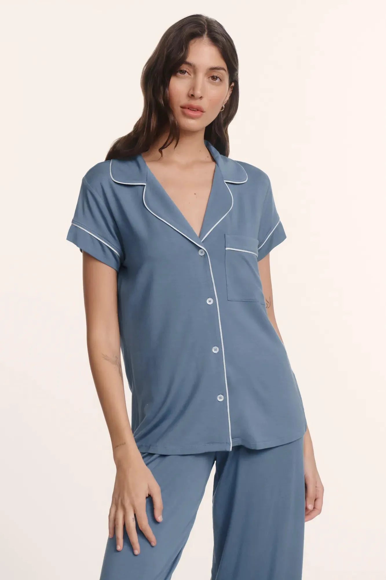 Gisele TENCEL™ Modal Cropped Pajama Set with Short Sleeves