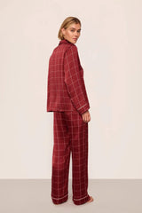 Eberjey x Lily Aldridge Inez Washable Silk Printed Long PJ Set