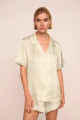 Inez Washable Silk Printed Short Pajama Set