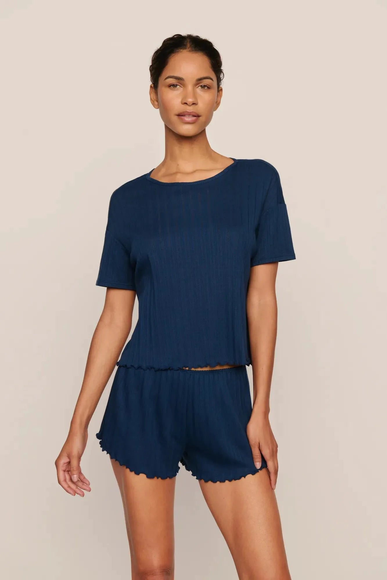 Pointelle Short Sleeve Tee