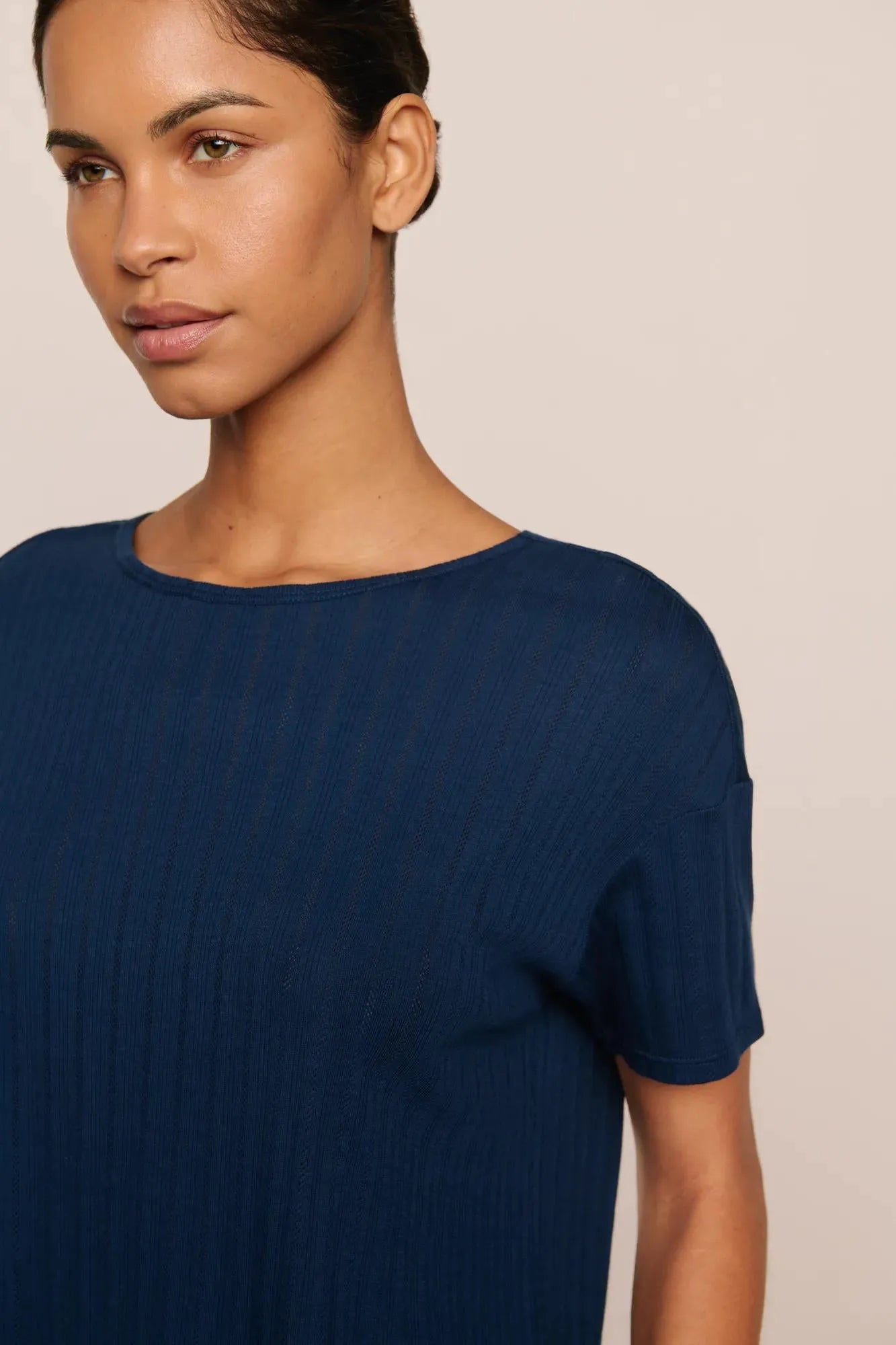 Pointelle Short Sleeve Tee