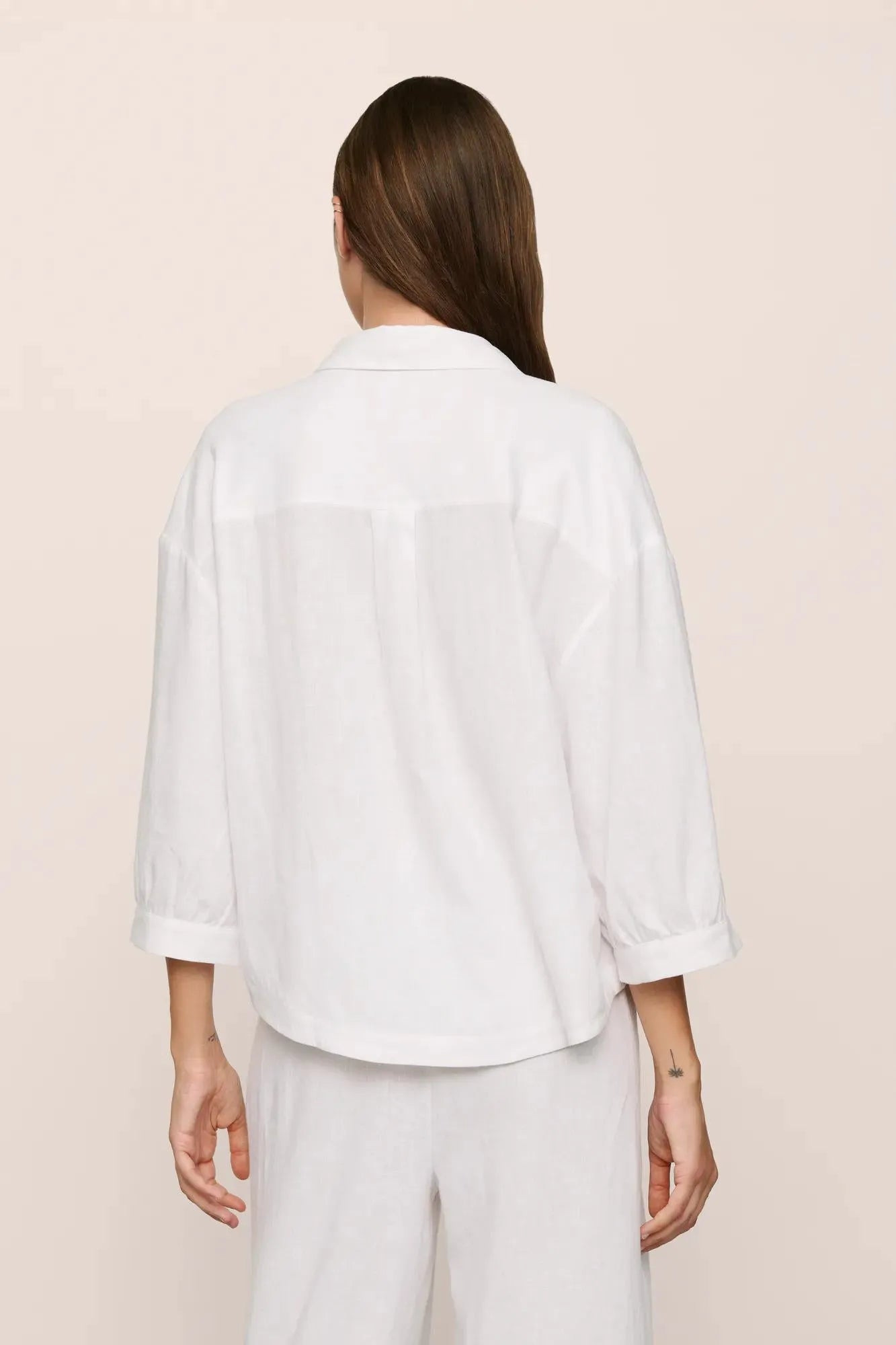 Relaxed Linen Blend Top
