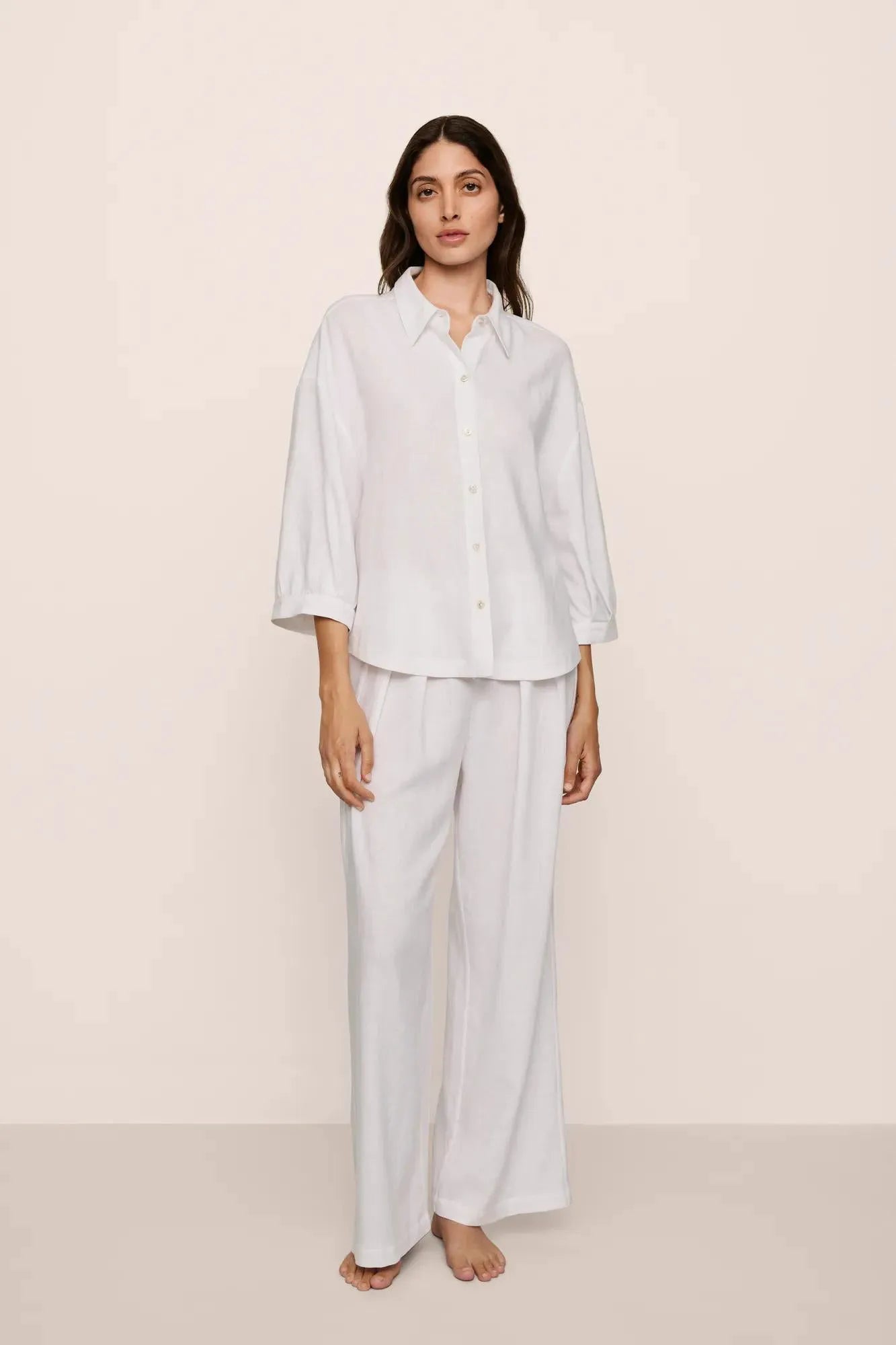 Relaxed Linen Blend Top
