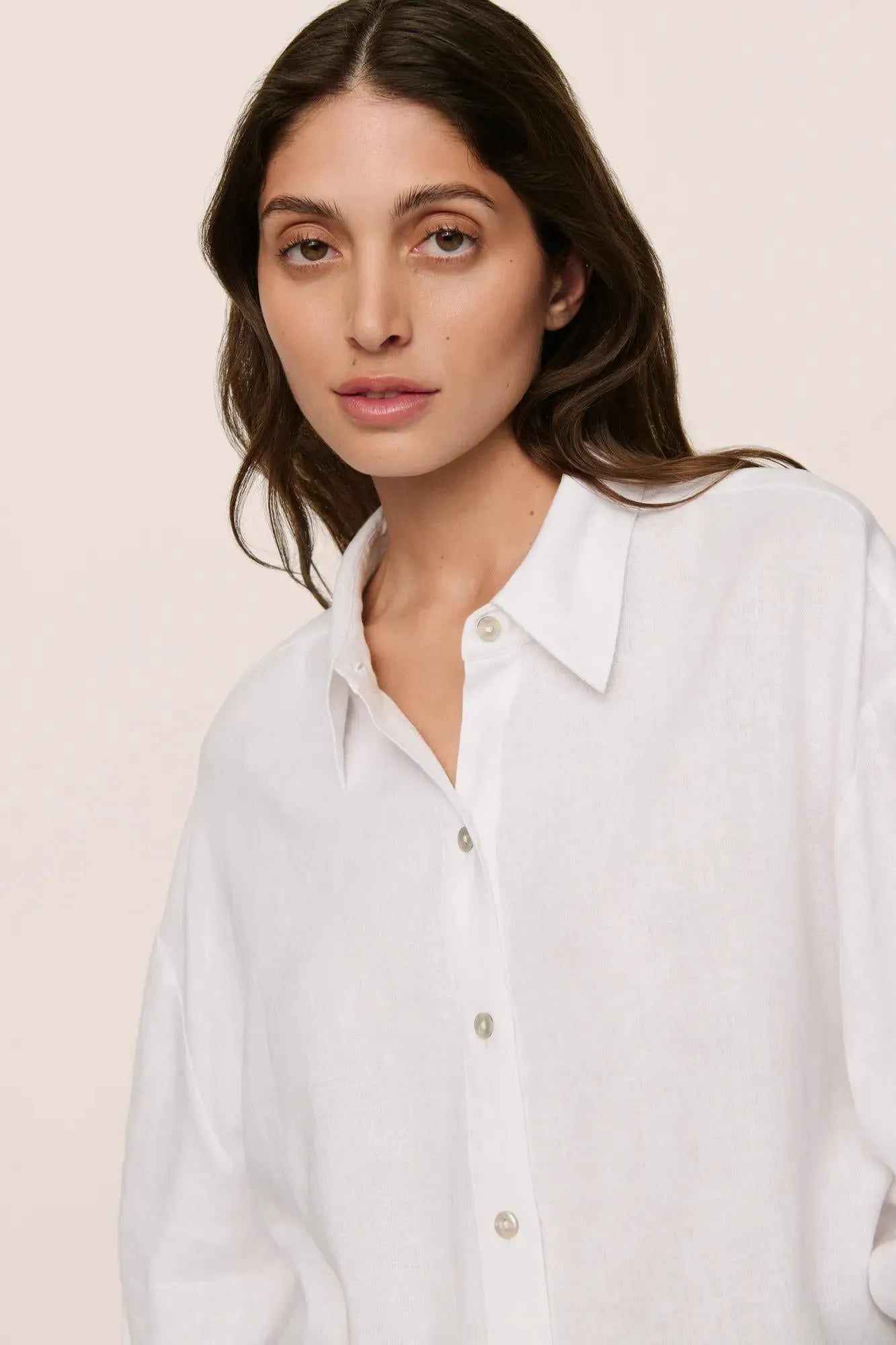 Relaxed Linen Blend Top