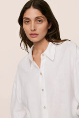 Relaxed Linen Blend Top